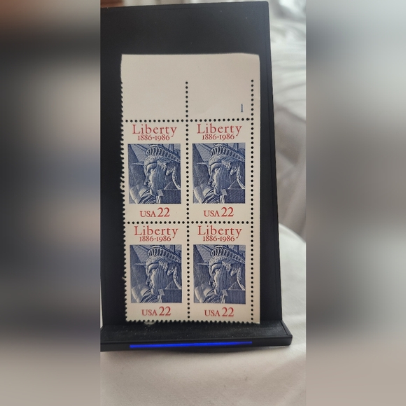 ANNIV - 100yr STATUE OF LIBERTY - 1986 Scott 2224 U.S 22c 4 Stamp PLT BLK (340b) - Picture 3 of 4